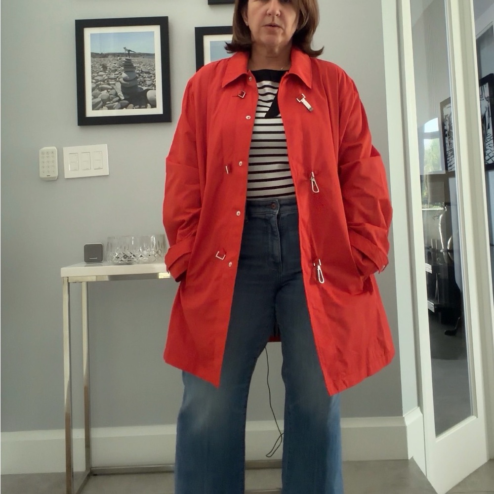 Liz Claiborne orange Trench Coat‎